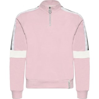 Blue Effect Sweater rosa mit kurzem Zipp